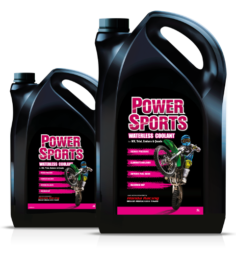 Envases de anticongelante para motos Power sports